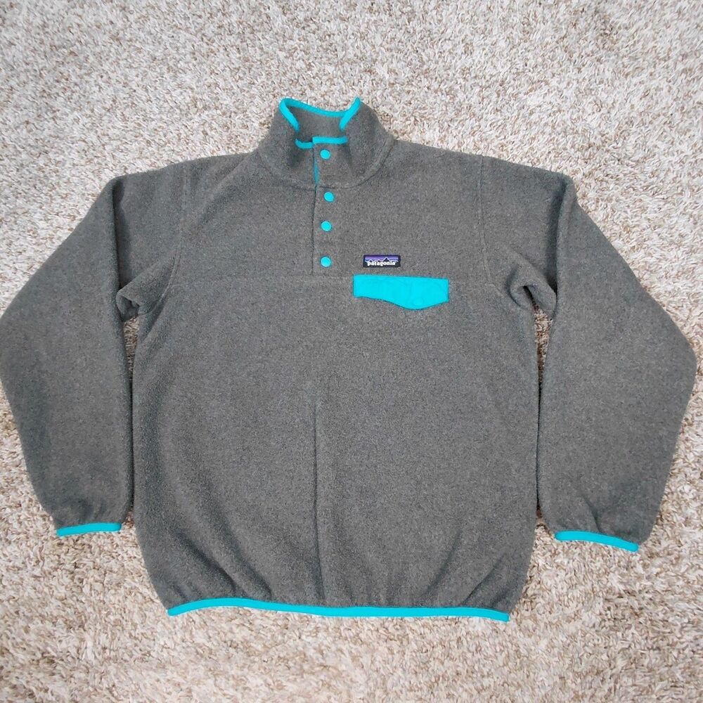 Patagonia Synchilla Snap-T Fleece Pullover Womens Small Gray Jacket